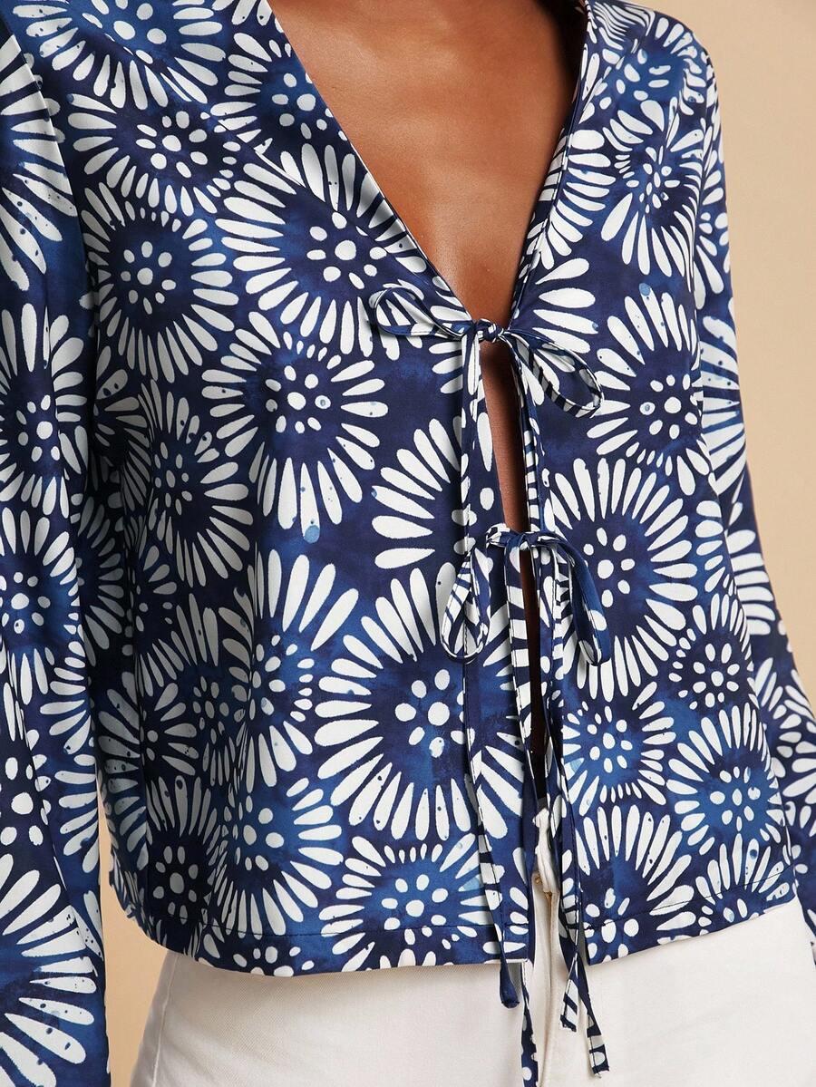 BLUZKA DAMSKA OVERSIZE DEKOLT V