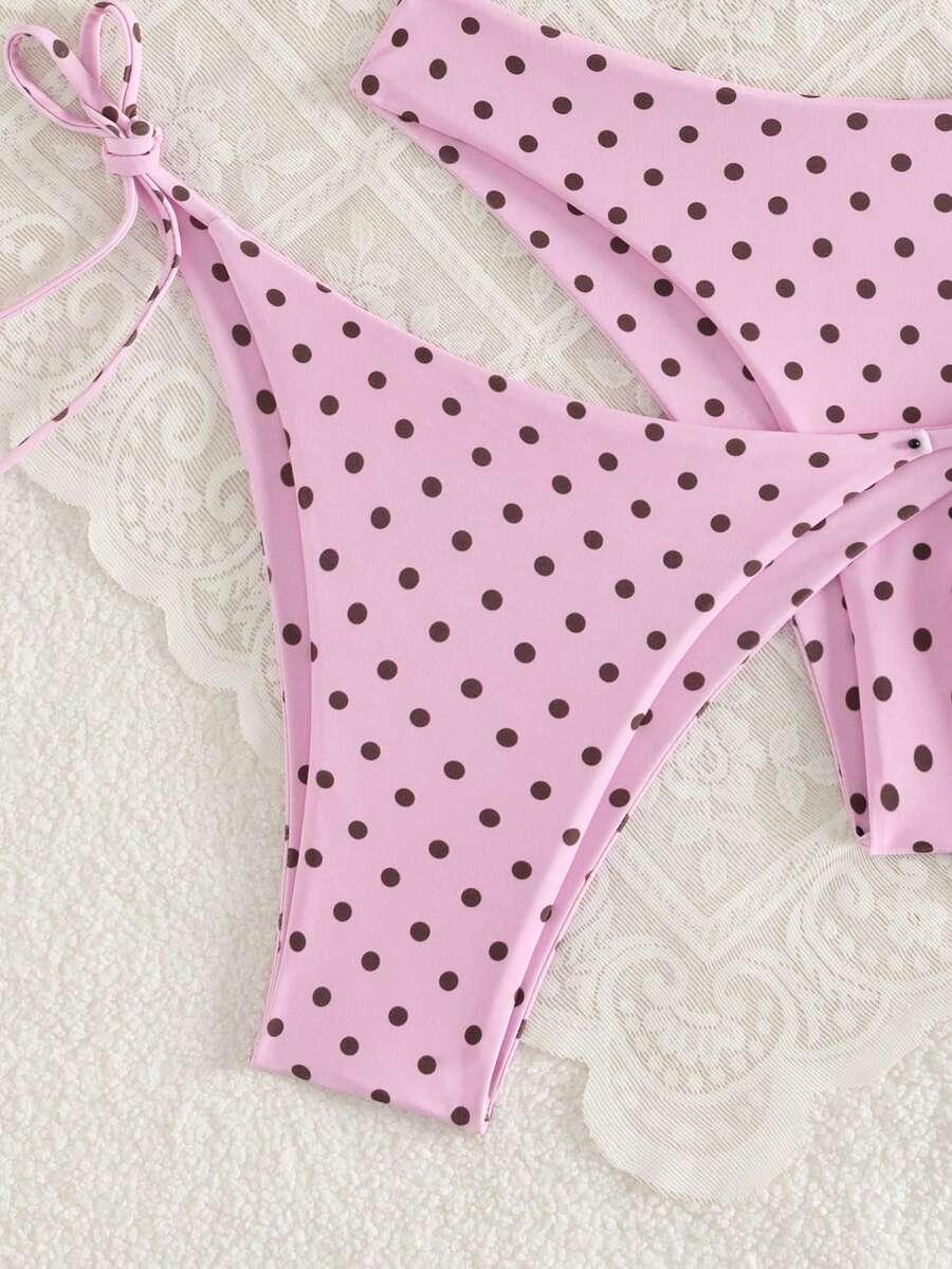 różowy komplet bikini 3-pack