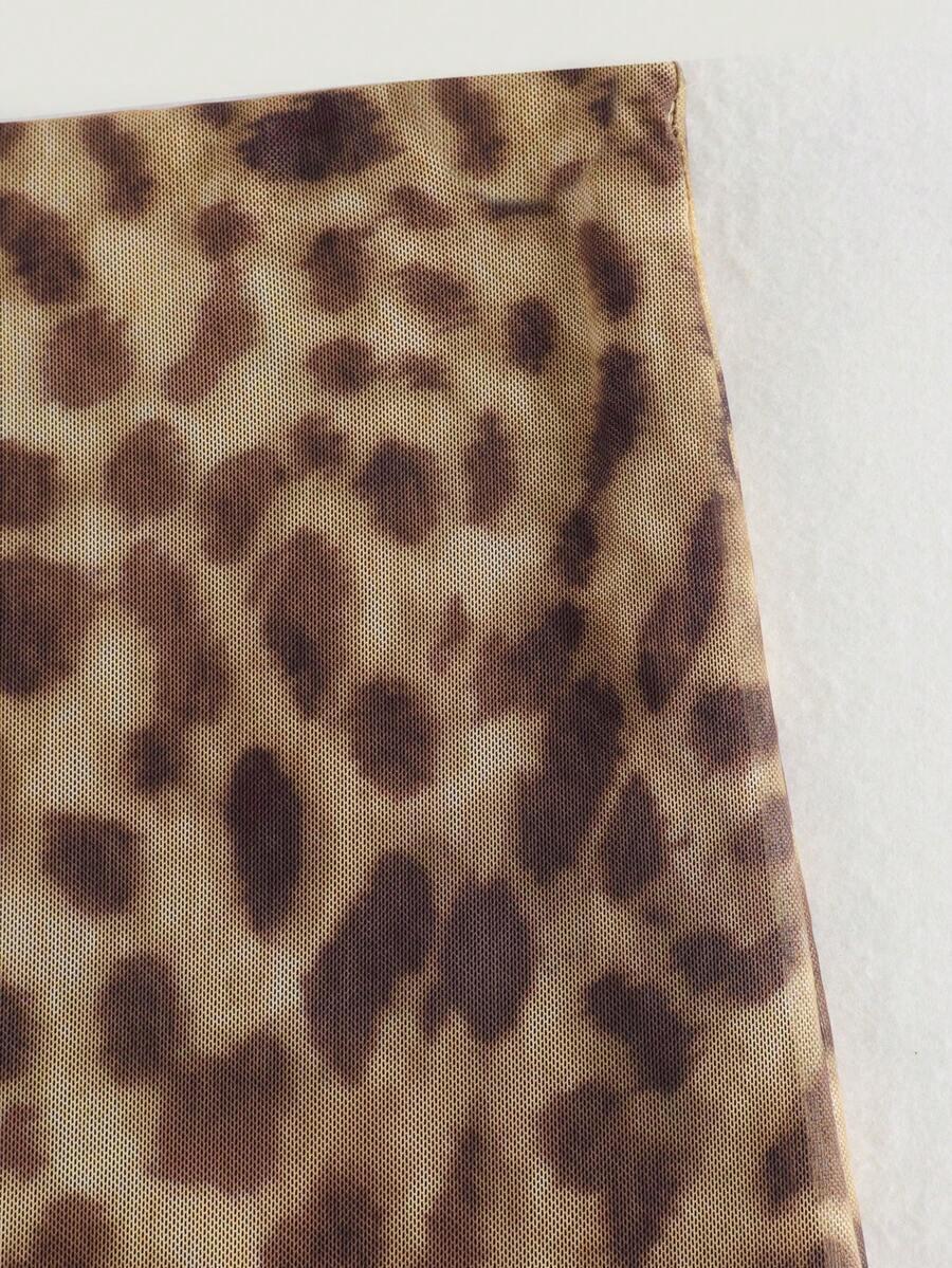 midi spódnica animal print