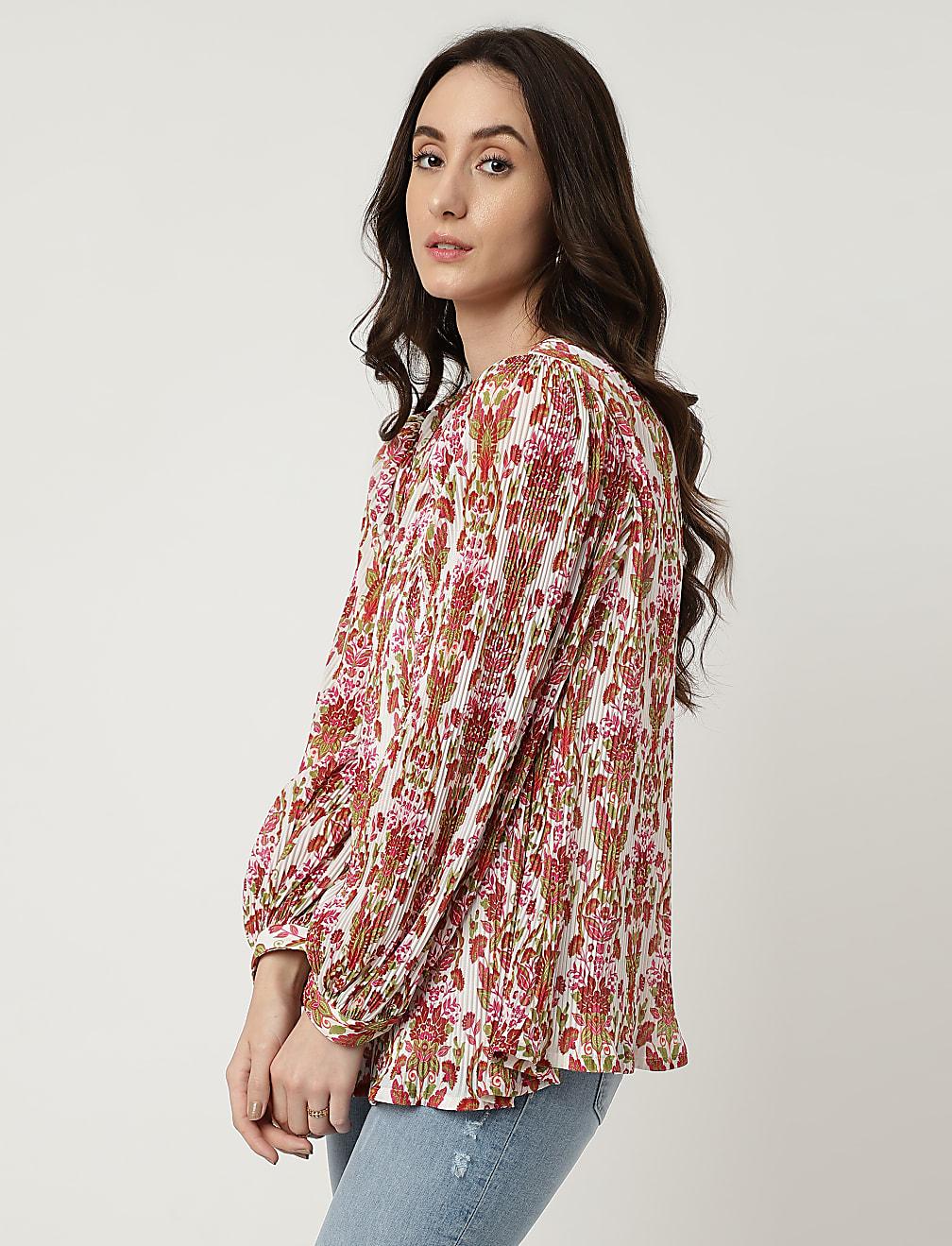 BLUZKA V-NECK WZÓR T43-4574K-Y8