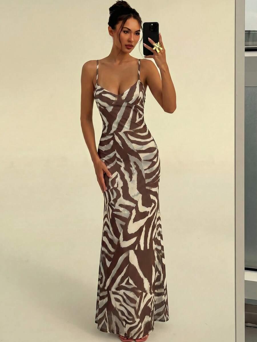 MAXI SUKIENKA ANIMAL PRINT