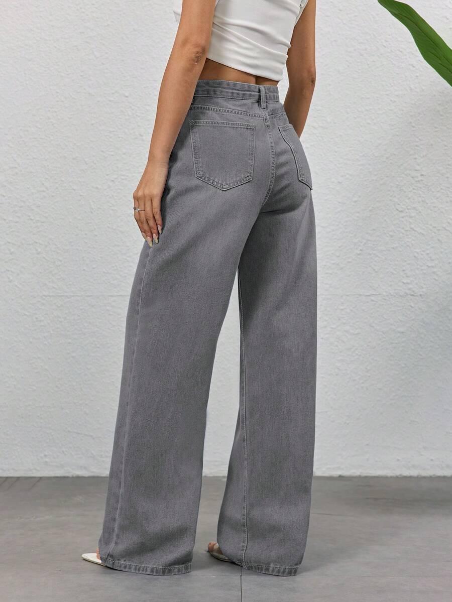 szare spodnie jeans 