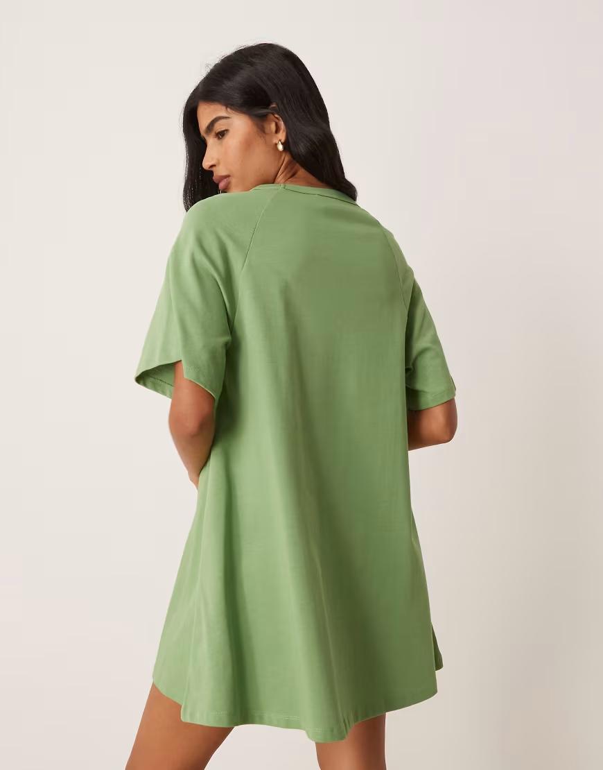 ZIELONA MINI SUKIENKA PRINT 