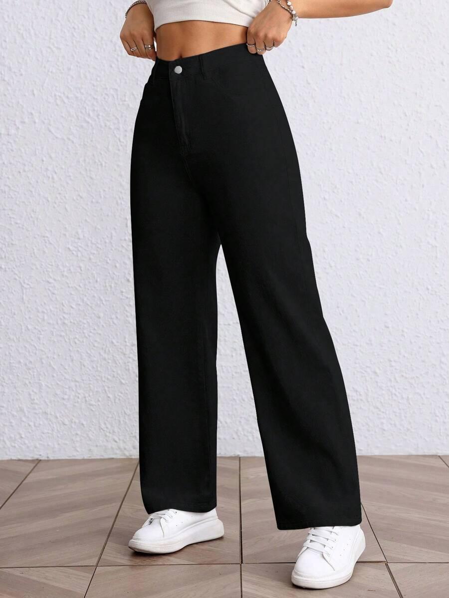 CZARNE SPODNIE JEANS