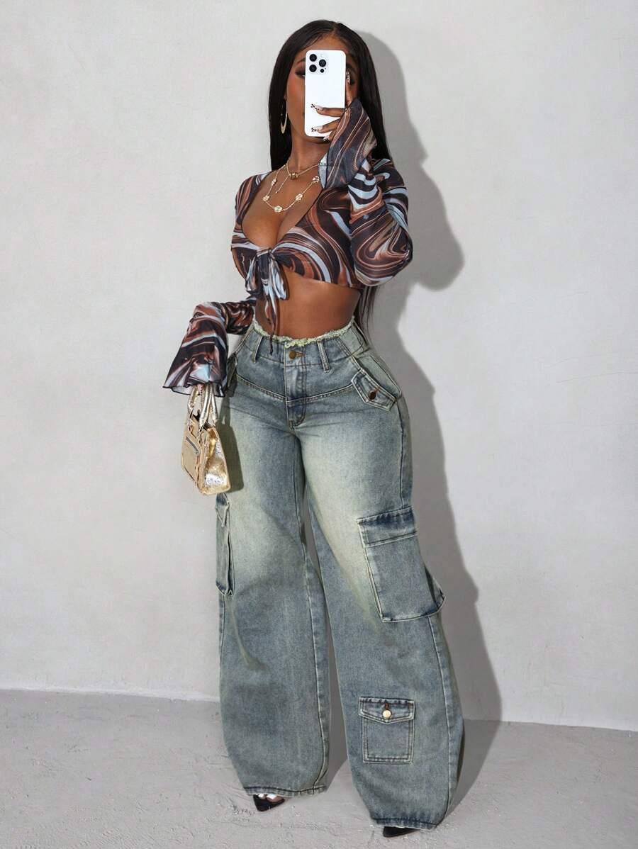 NIEBIESKIE SPODNIE JEANS KIESZENIE