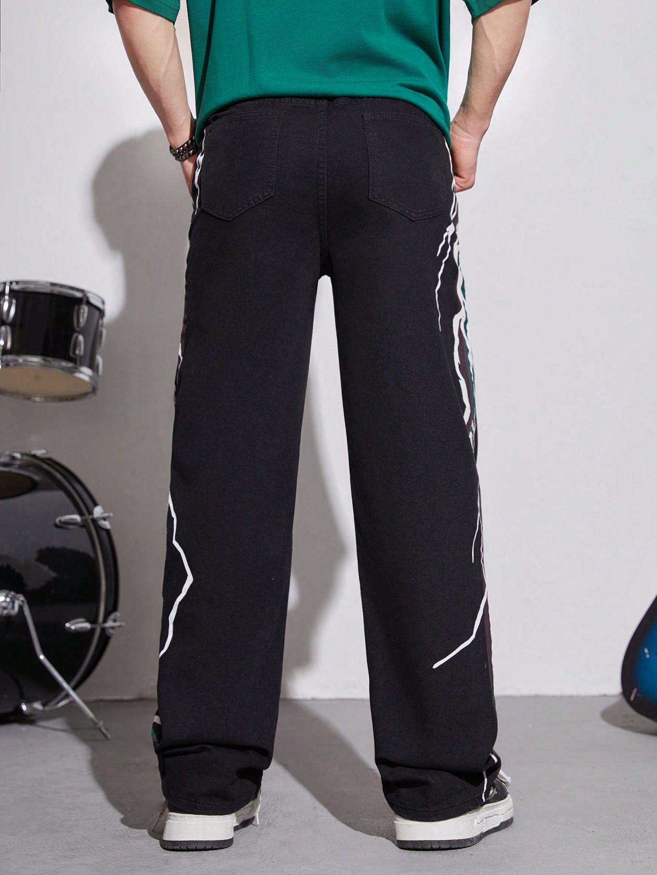 CZARNE SPODNIE JEANS 