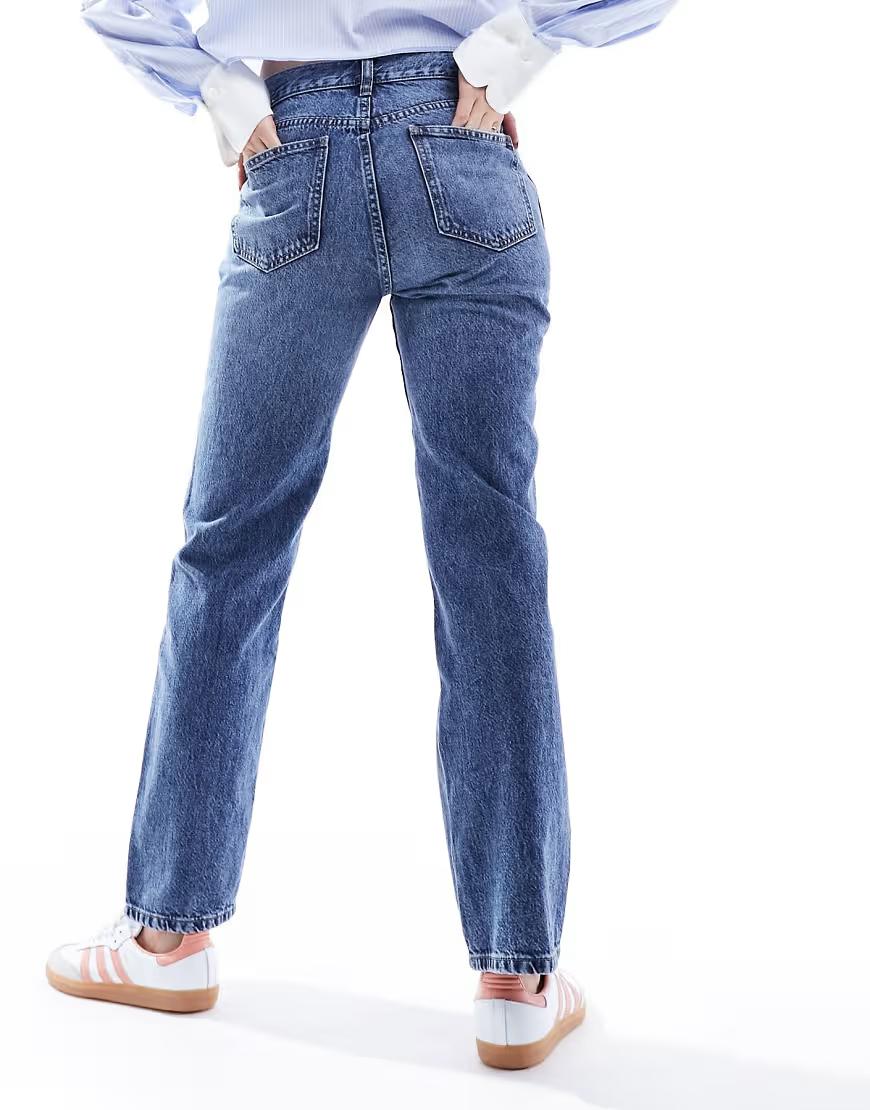 niebieskie SPODNIE JEANS PROSTA NOGAWKA