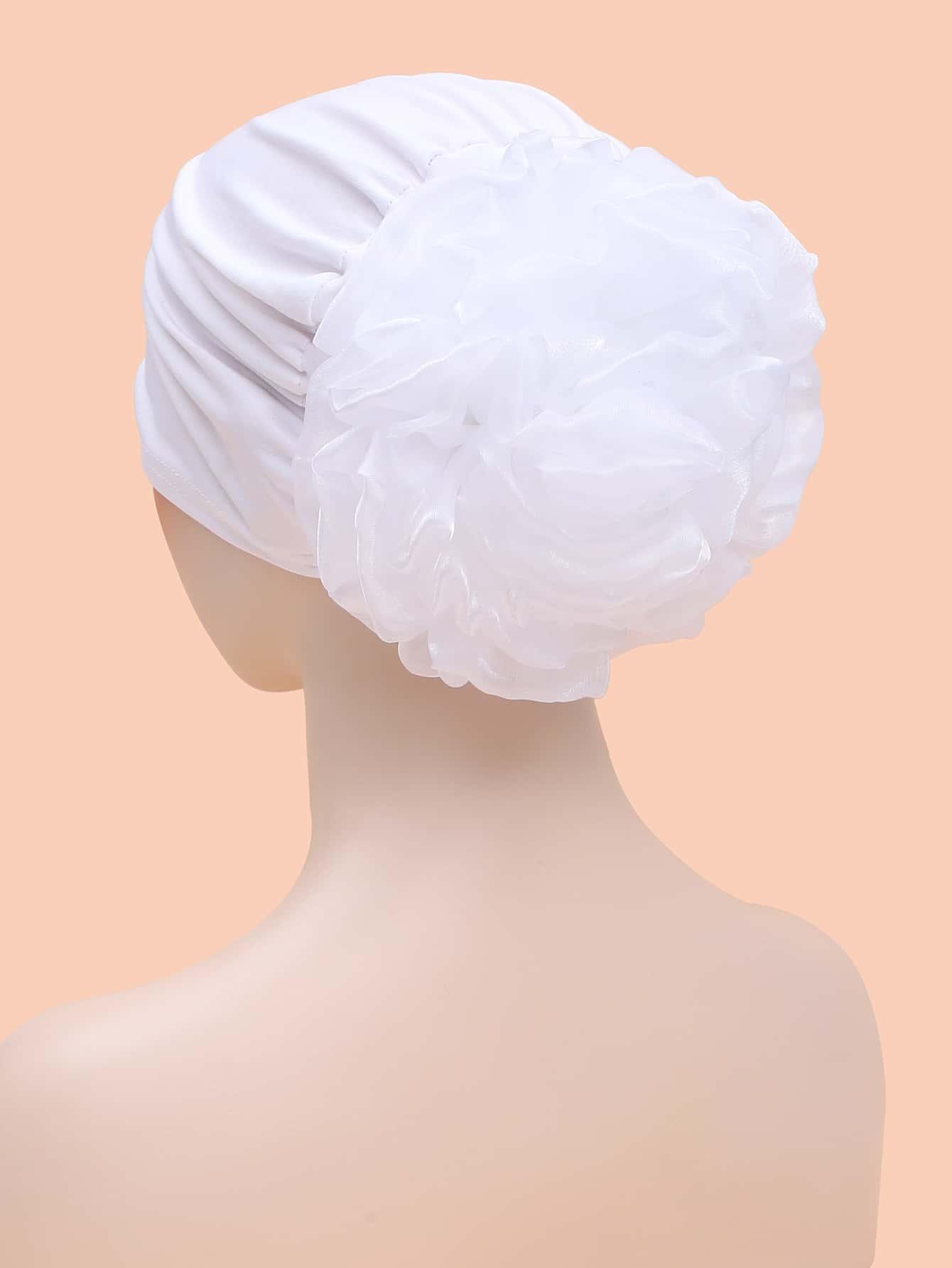 biały turban na głowę 