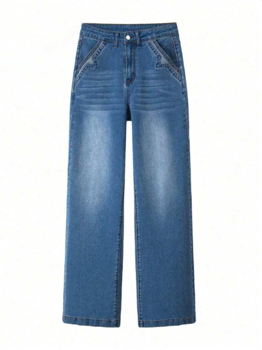 NIEBIESKIE SPODNIE JEANS 