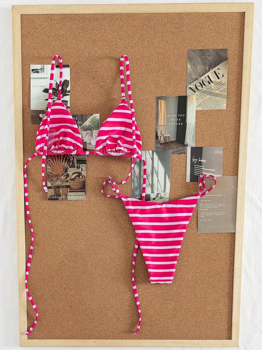DWUCZĘŚCIOWE BIKINI DAMSKIE W PASKI