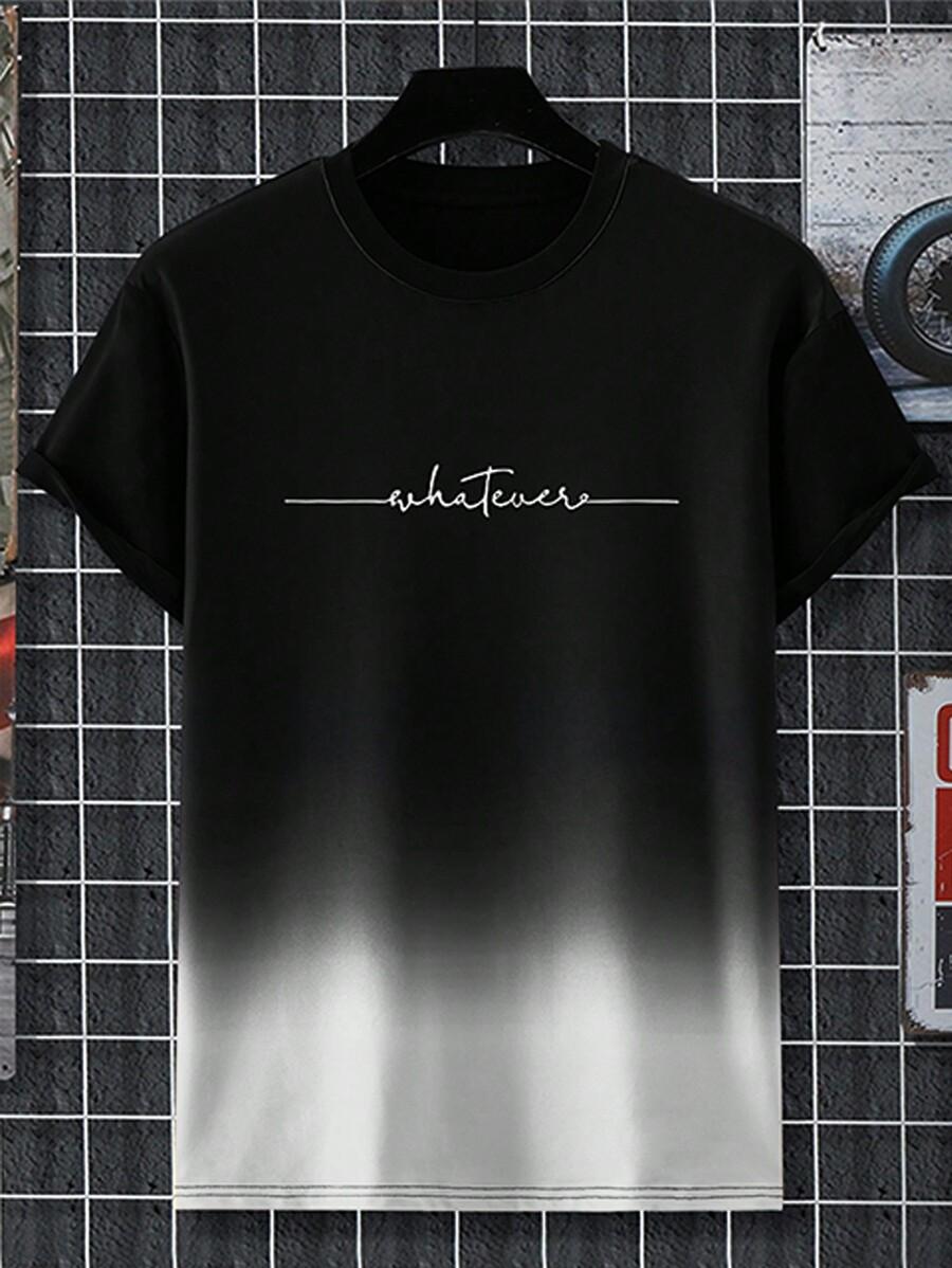 T-SHIRT OKRĄGŁY DEKOLT WZÓR TIE-DYE