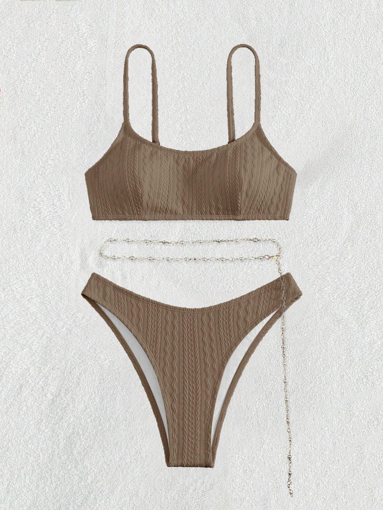 BRĄZOWE BIKINI DWUCZĘŚCIOWE