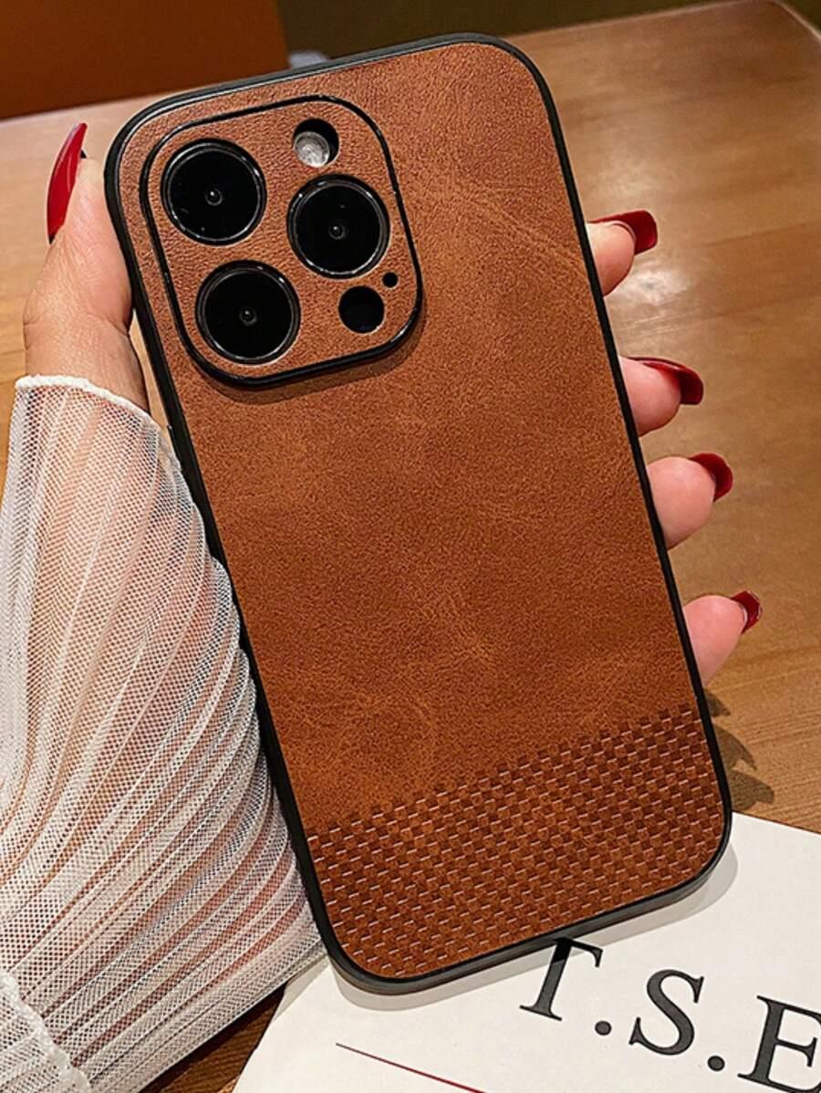 brązowe etui na telefon iphone 14 pro max 