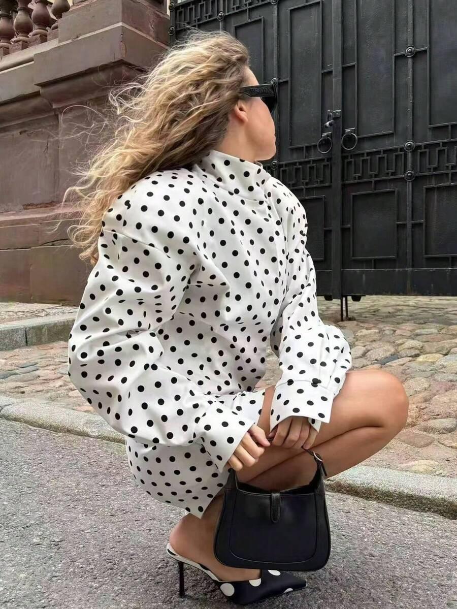 KRÓTKA KOSZULA OVERSIZE W KRATĘ
