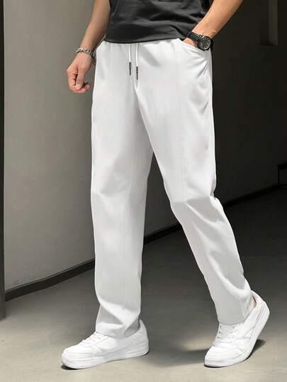 białe SPODNIE CASUAL