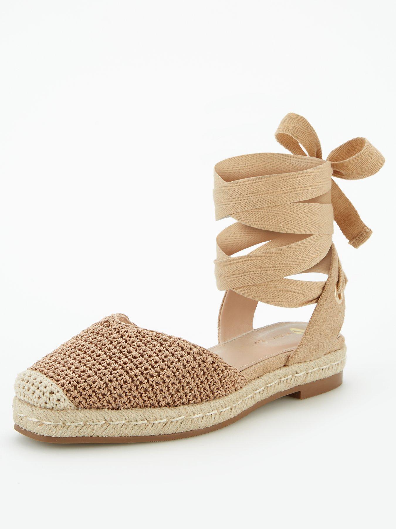 V BY VERY ESPADRYLE SANDAŁY WIĄZANE