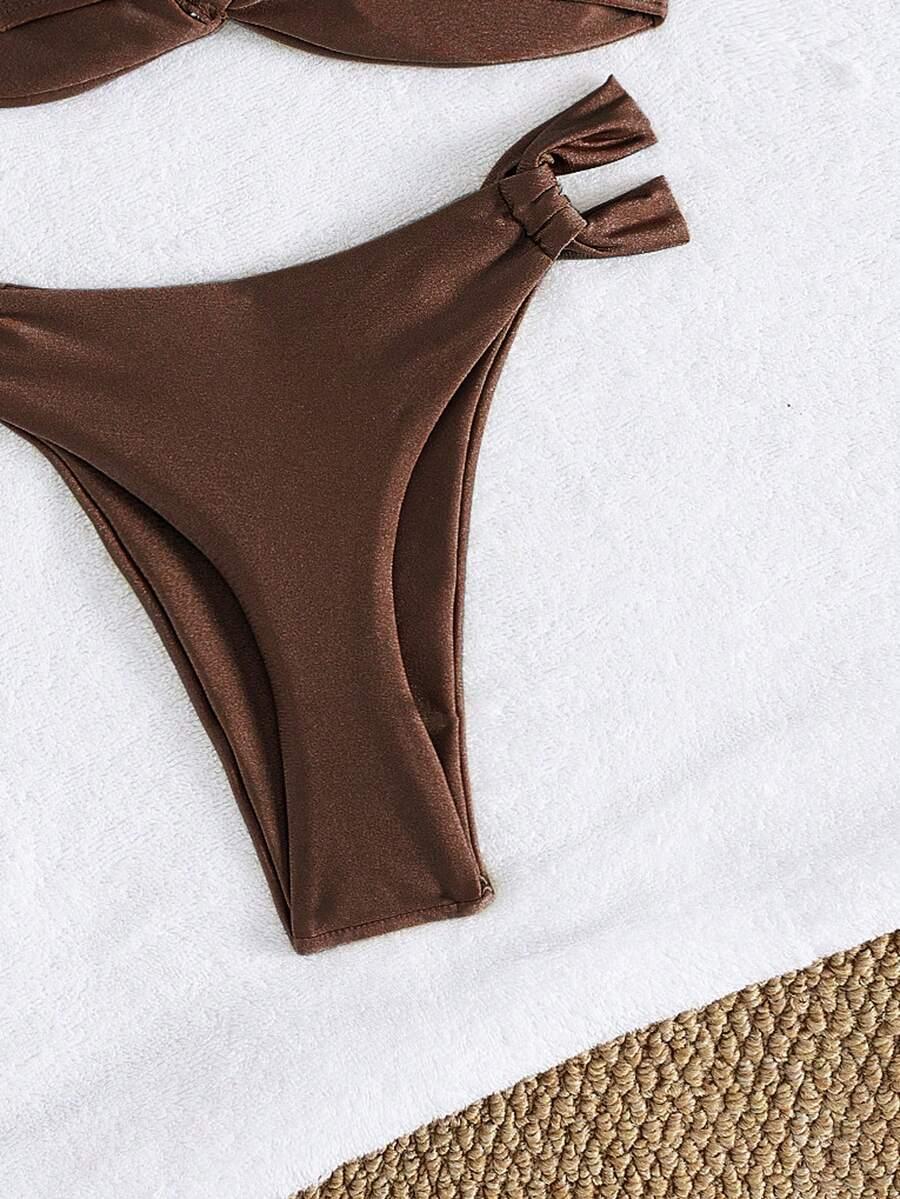 BRĄZOWY KOMPLET BIKINI