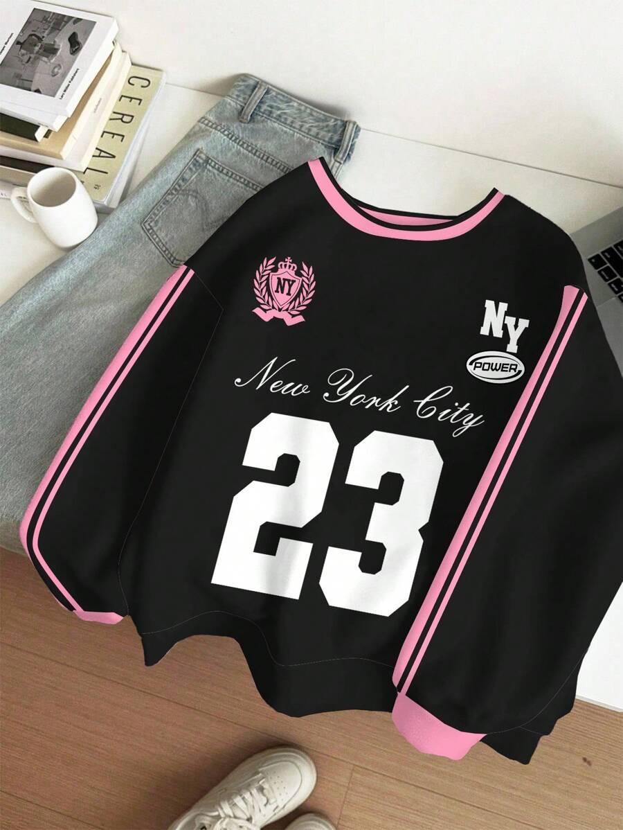 bluza długi rękaw print 