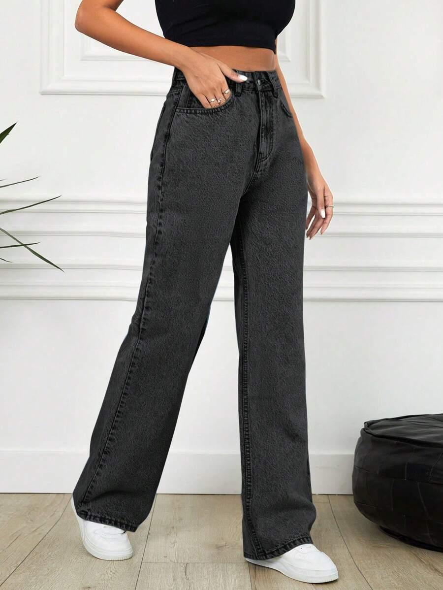 SZEROKIE SPODNIE JEANS