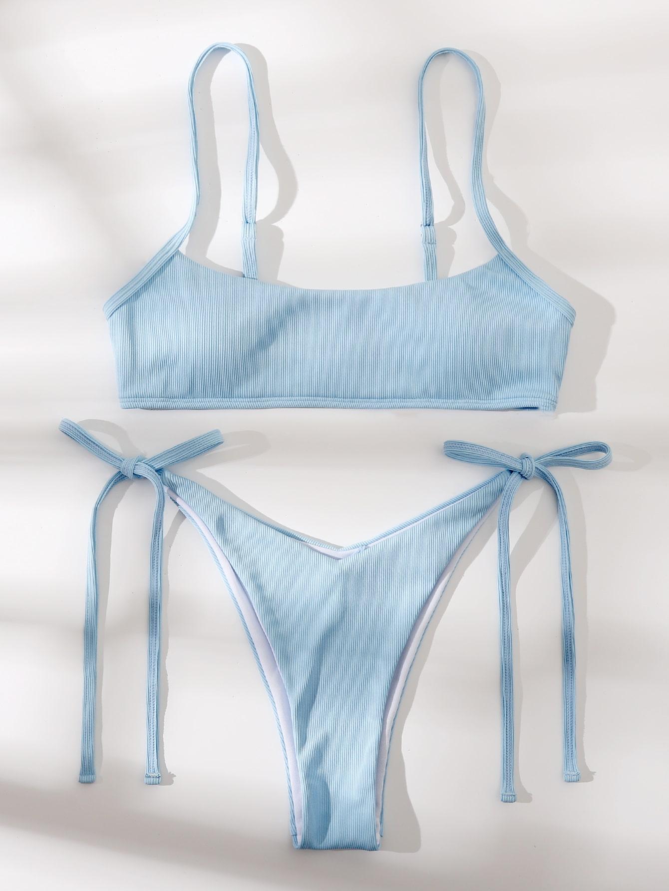 niebieski komplet bikini