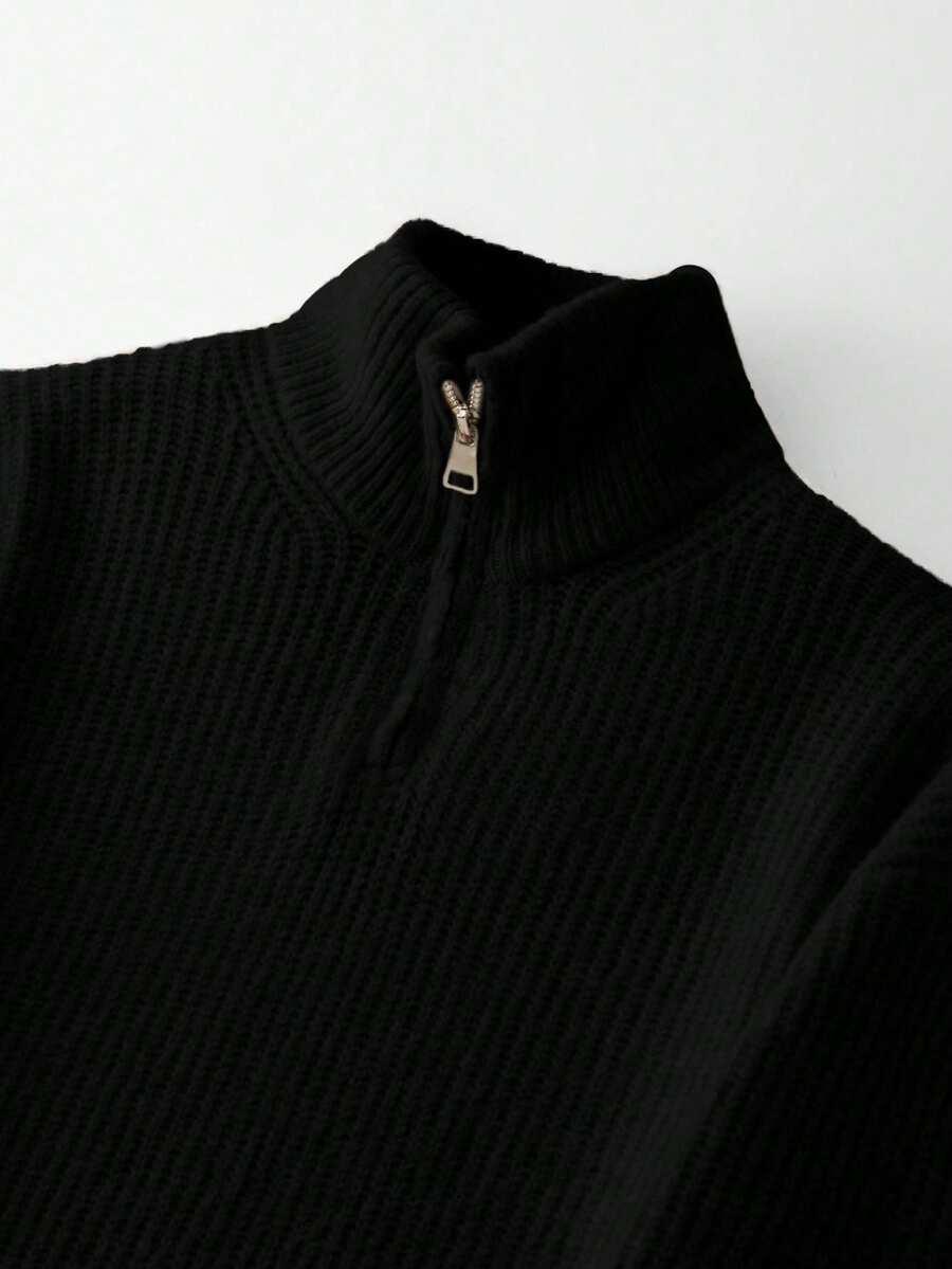 czarny sweter zamek