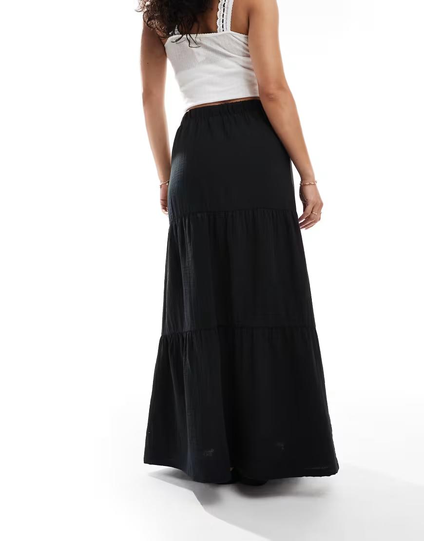CZARNA MAXI SPÓDNICA