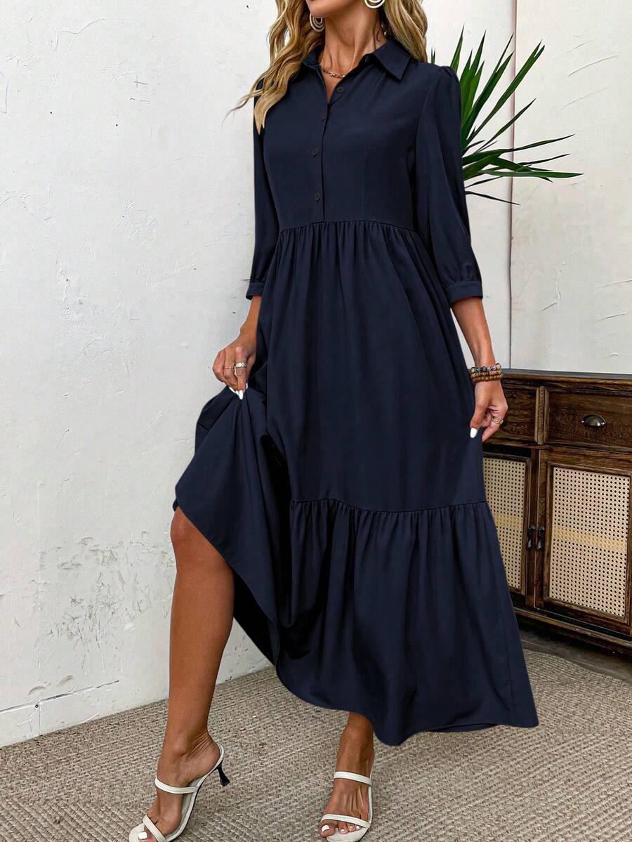 niebieska sukienka maxi