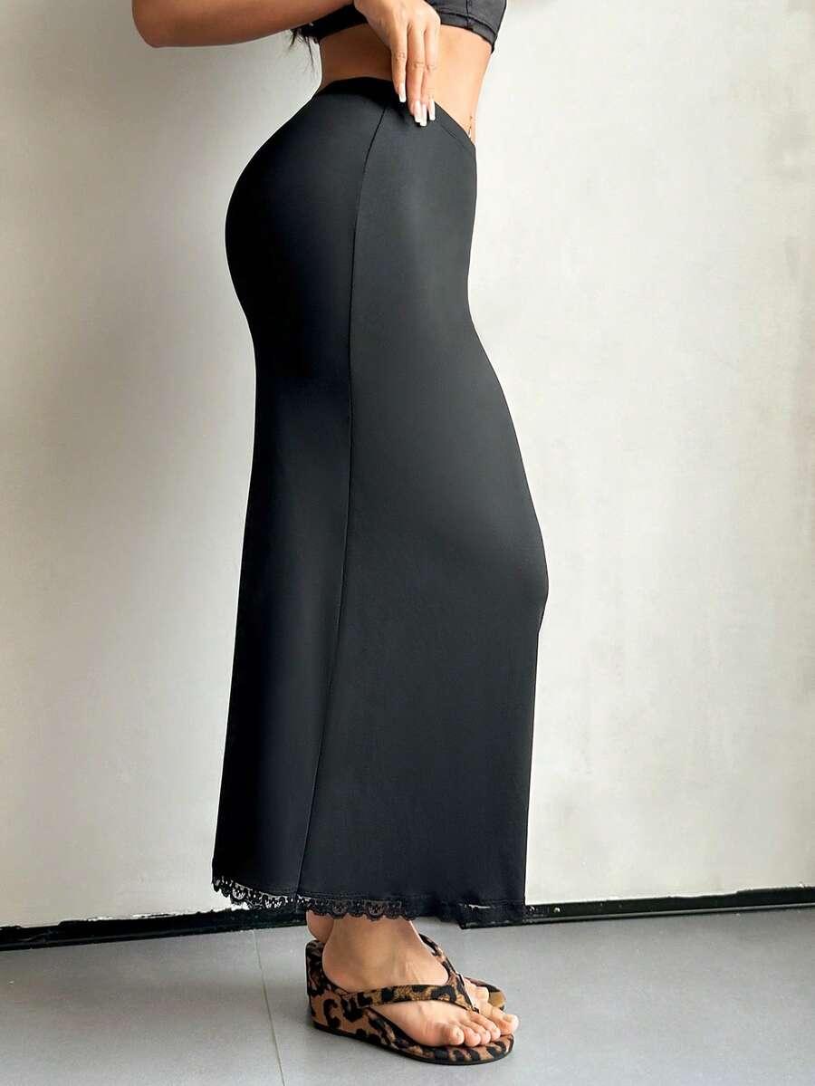 CZARNA MAXI SPÓDNICA