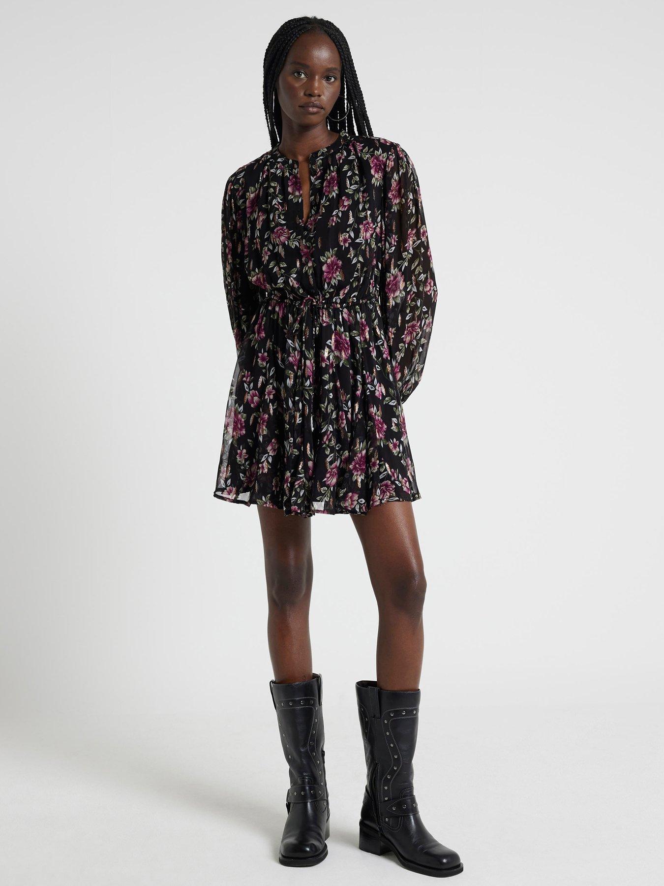 RIVERISLAND SUKIENKA MINI KWIATOWY WZÓR 