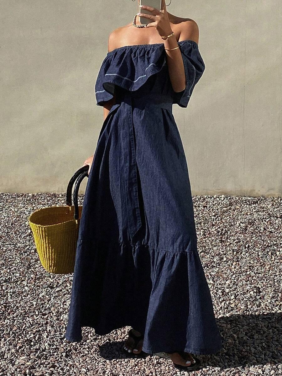 maxi sukienka jeans