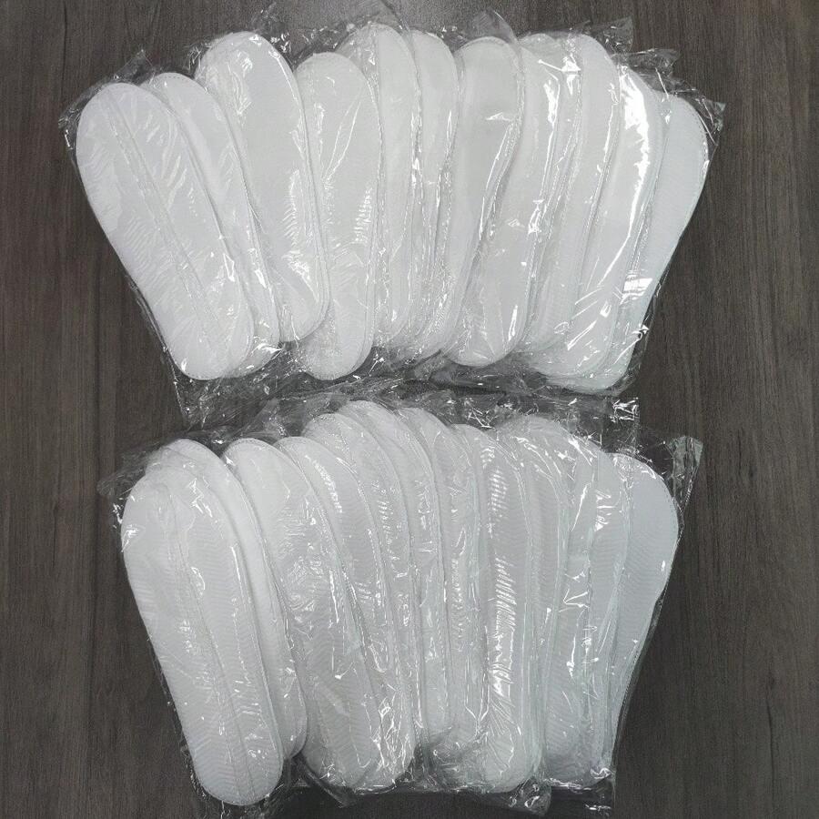 białe jednorazowe kapcie 50-pack