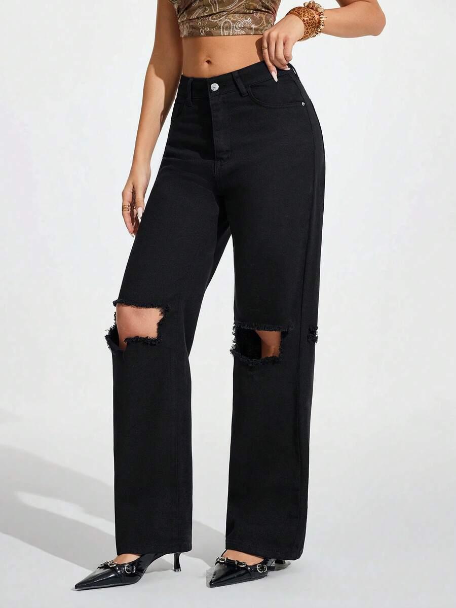 czarne spodnie jeans