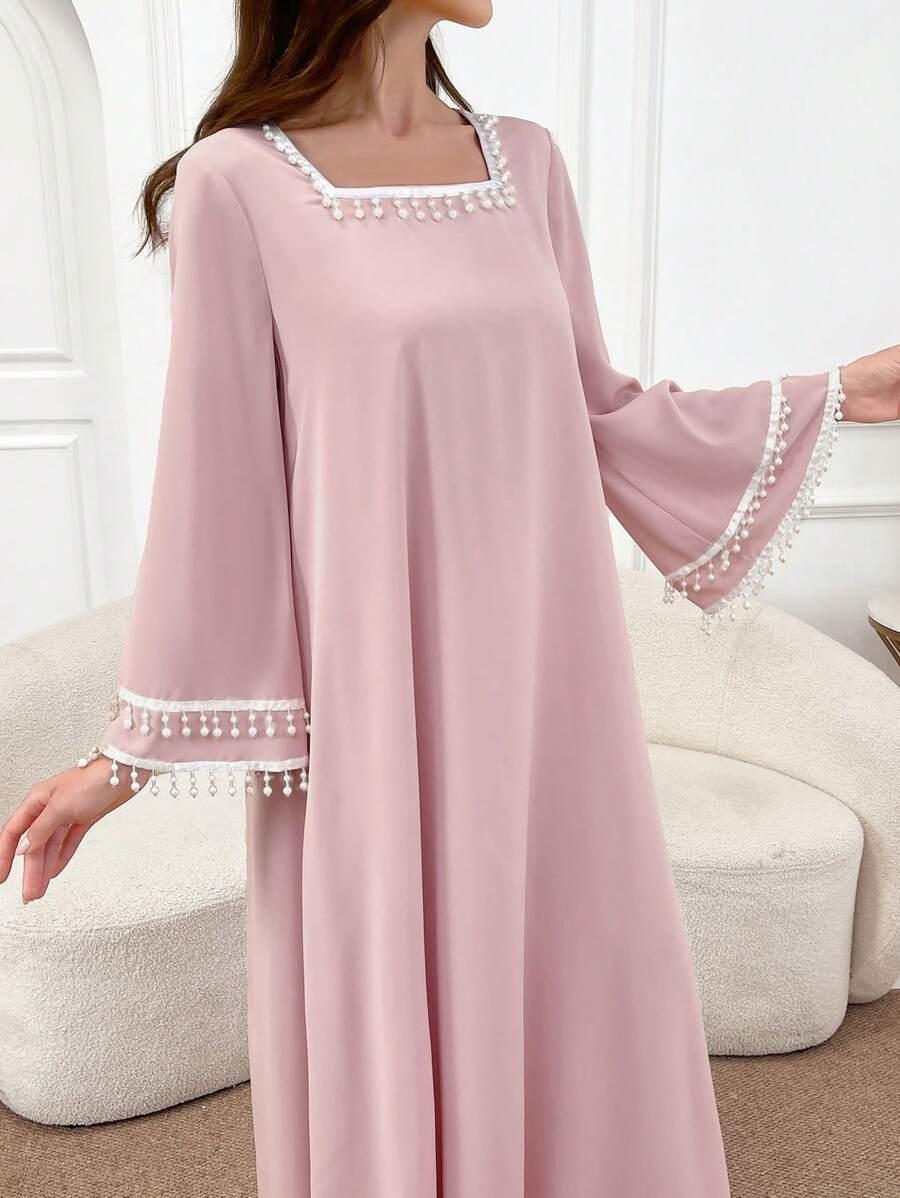 RÓŻOWA MAXI SUKIENKA