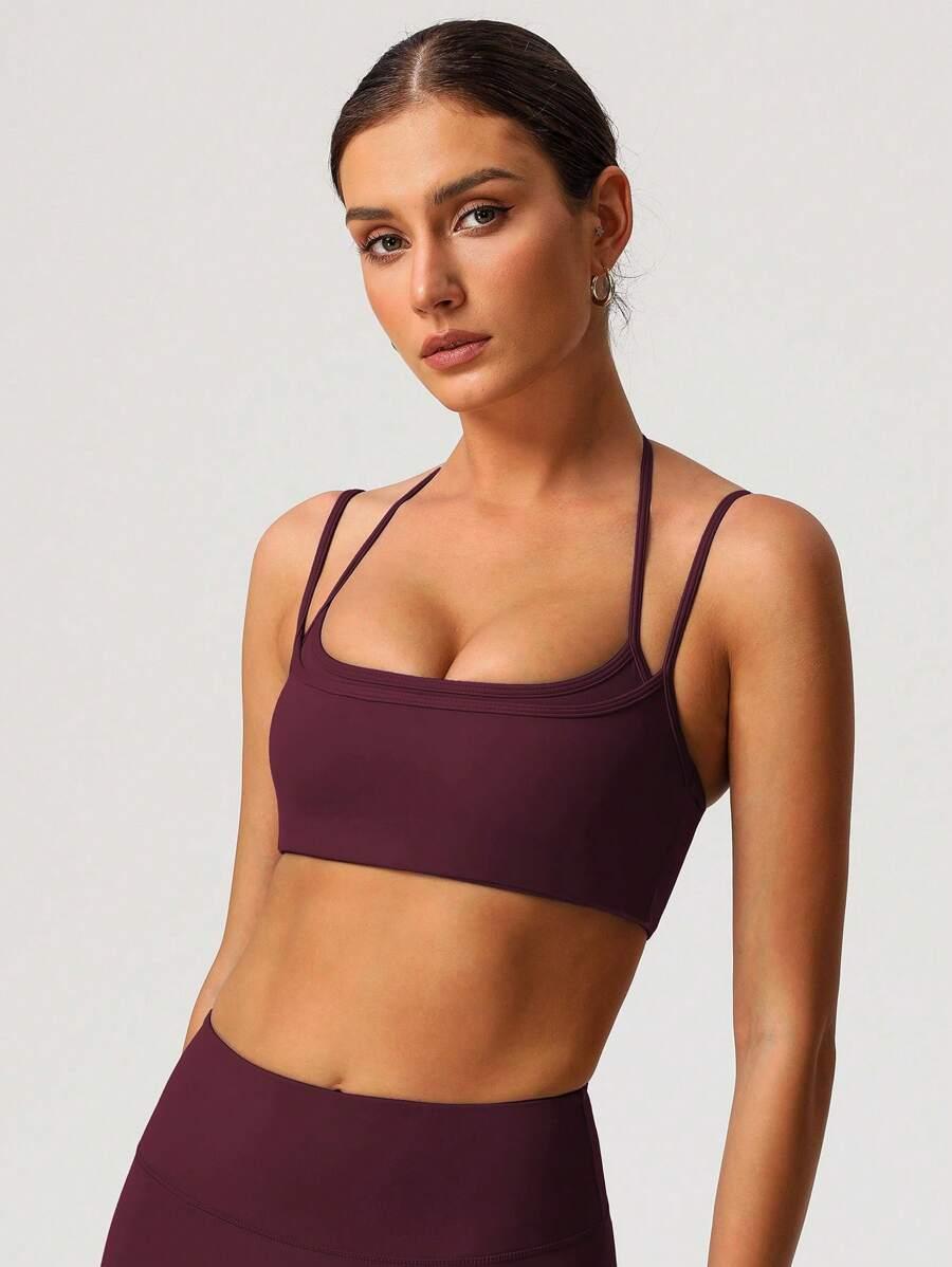 FIOLETOWY SPORTOWY TOP