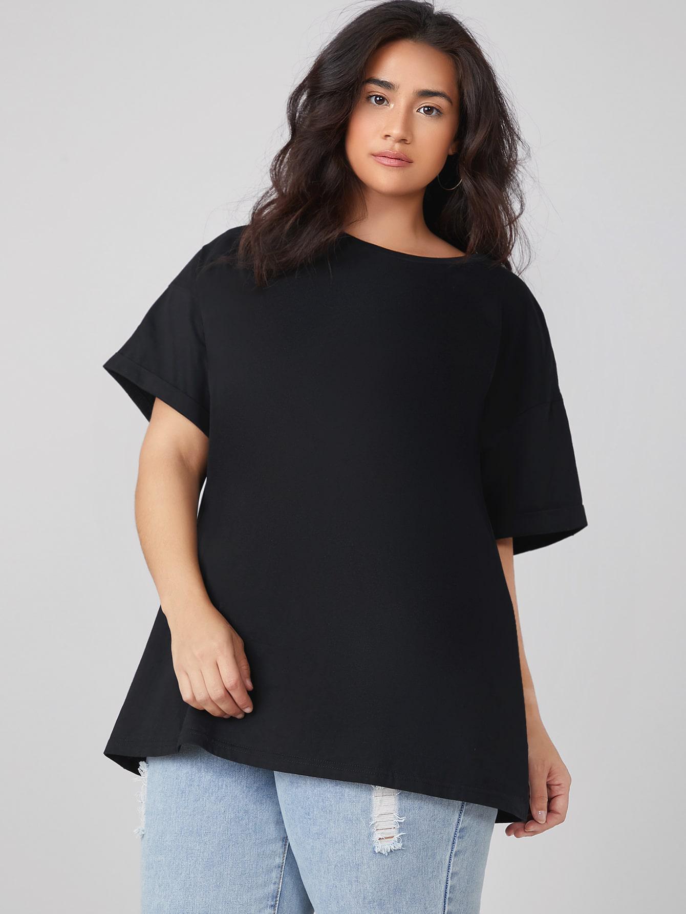 CZARNY KLASYCZNY T-SHIRT