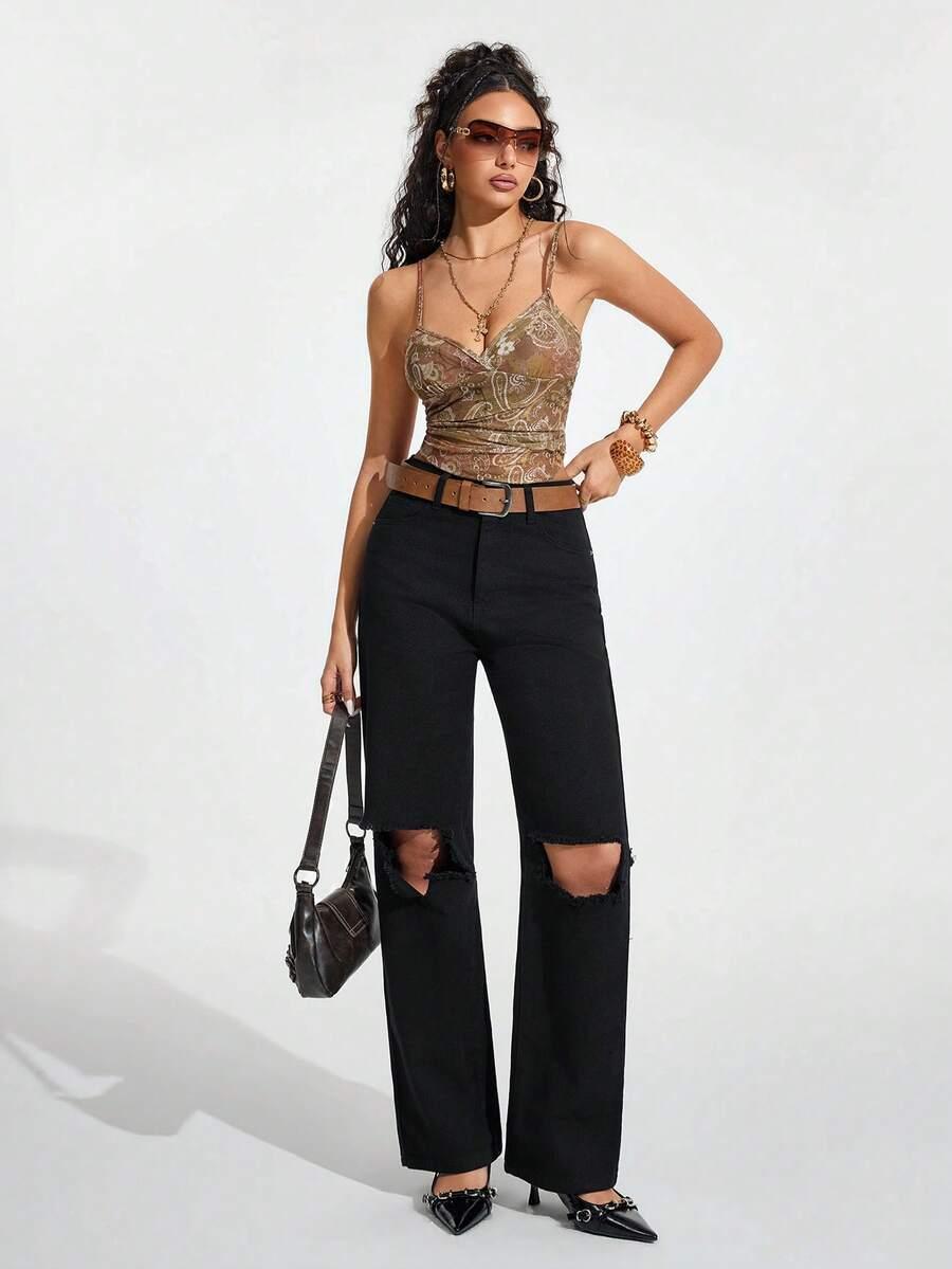 czarne spodnie jeans