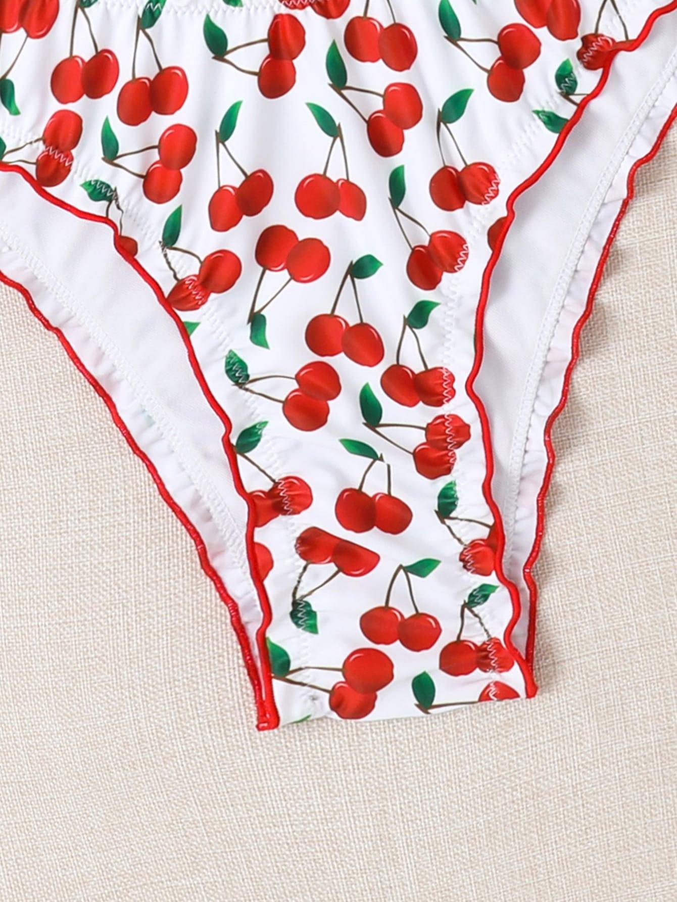 DÓŁ OD BIKINI PRINT FALBANA