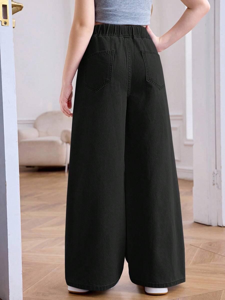 CZARNE SPODNIE JEANS