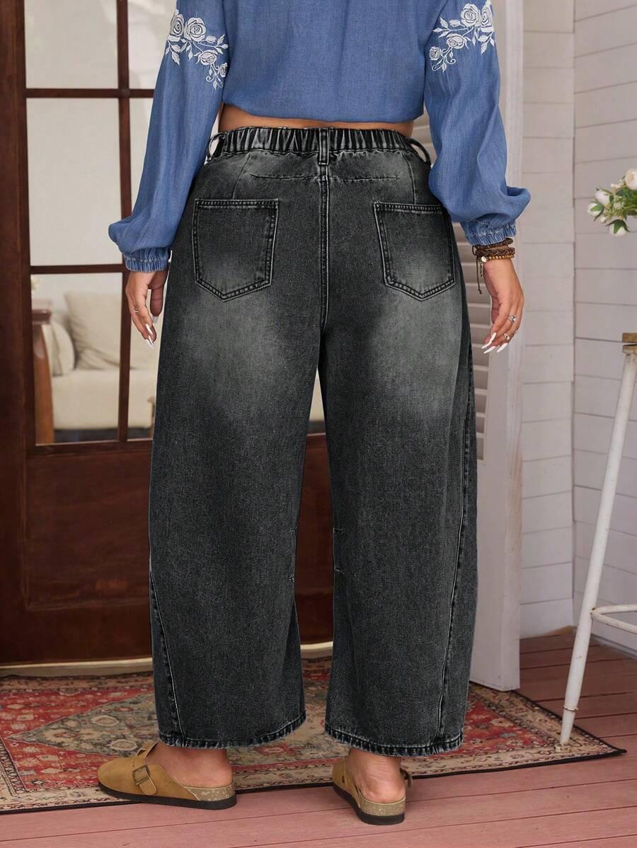 CZARNE SPODNIE JEANS