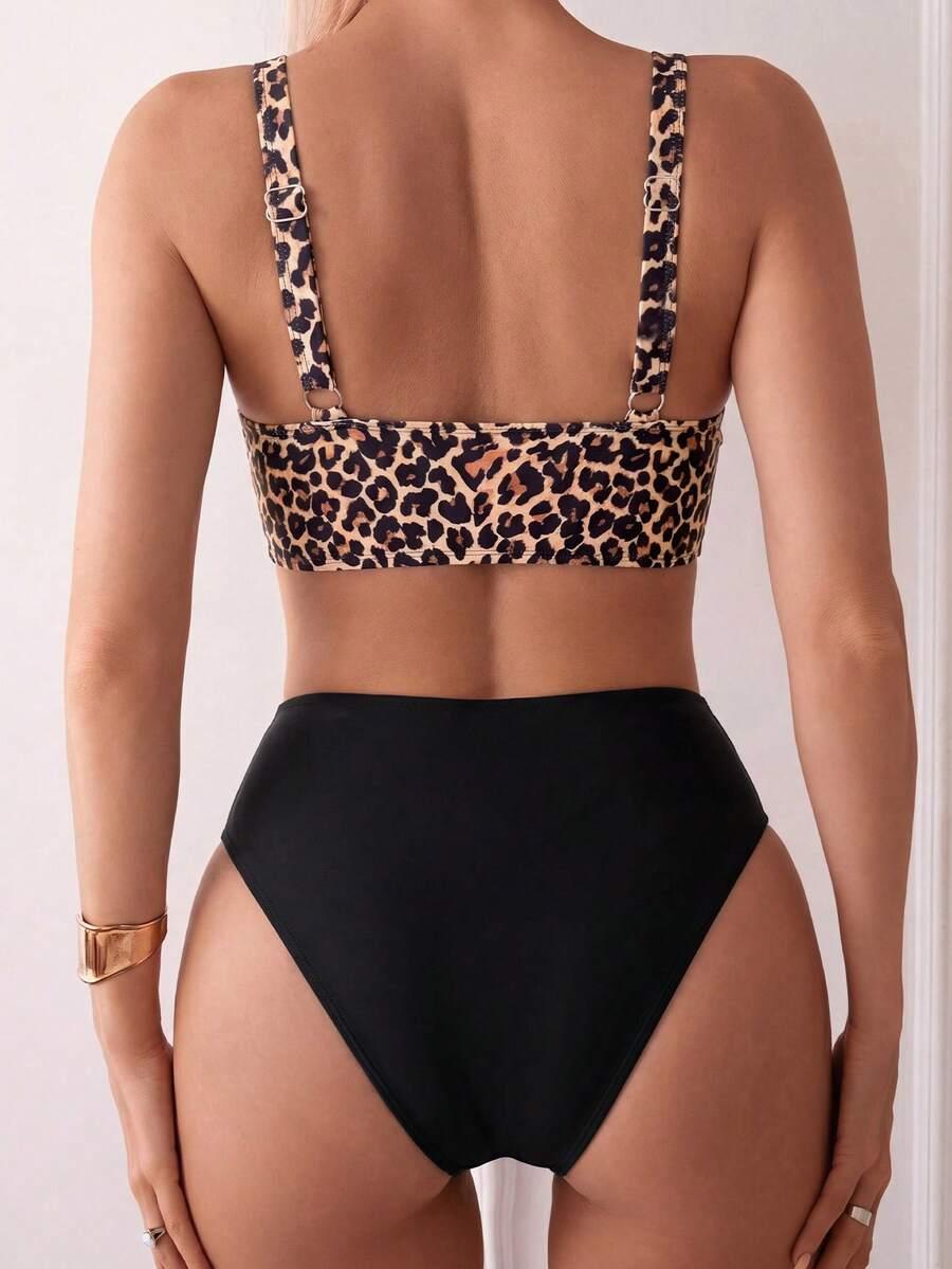 DWUCZĘŚCIOWY STRÓJ KĄPIELOWY ANIMAL PRINT