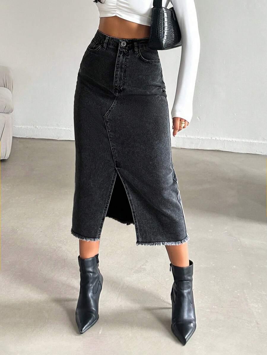 MIDI SPÓDNICA JEANS