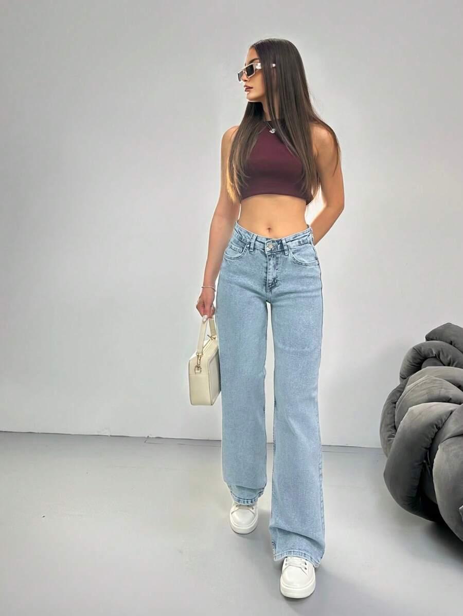 NIEBIESKIE SPODNIE JEANS