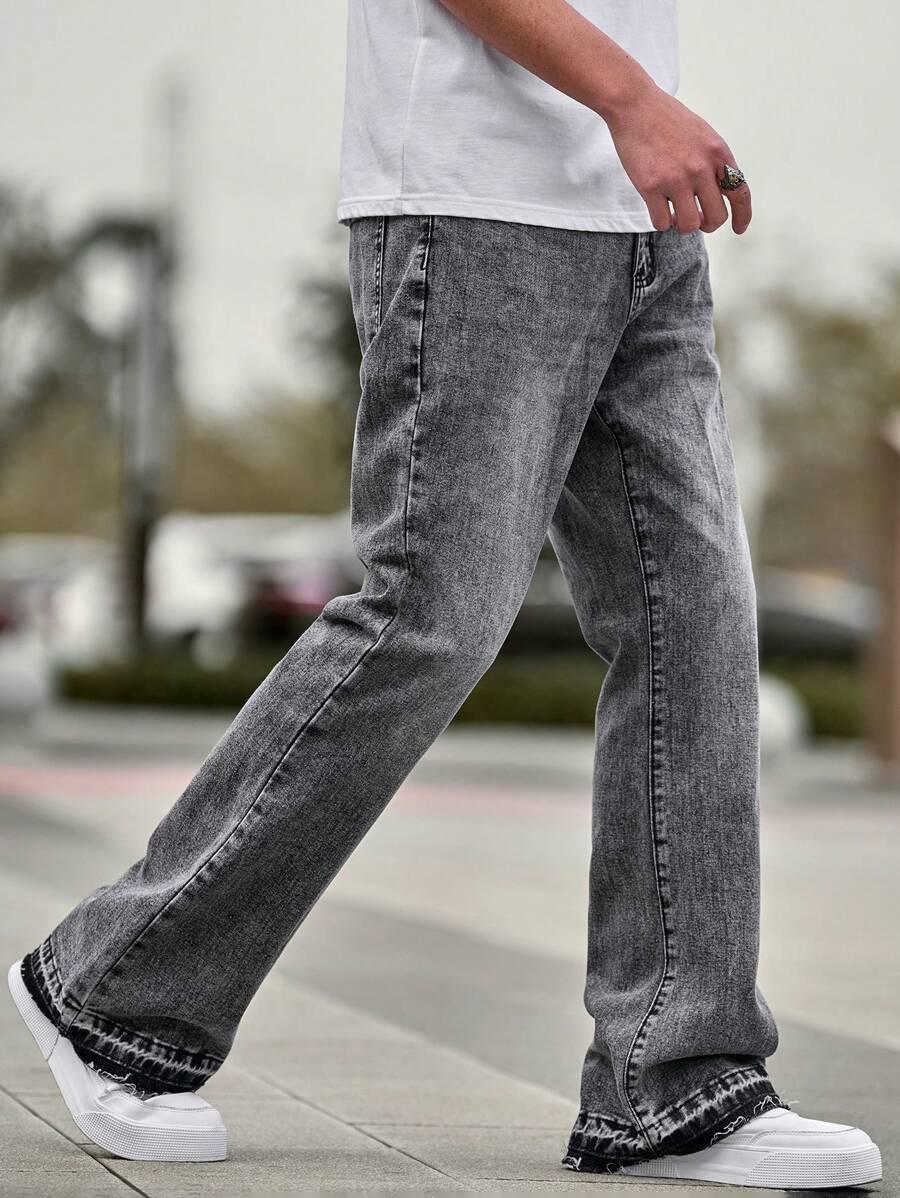 SZARE SPODNIE JEANS
