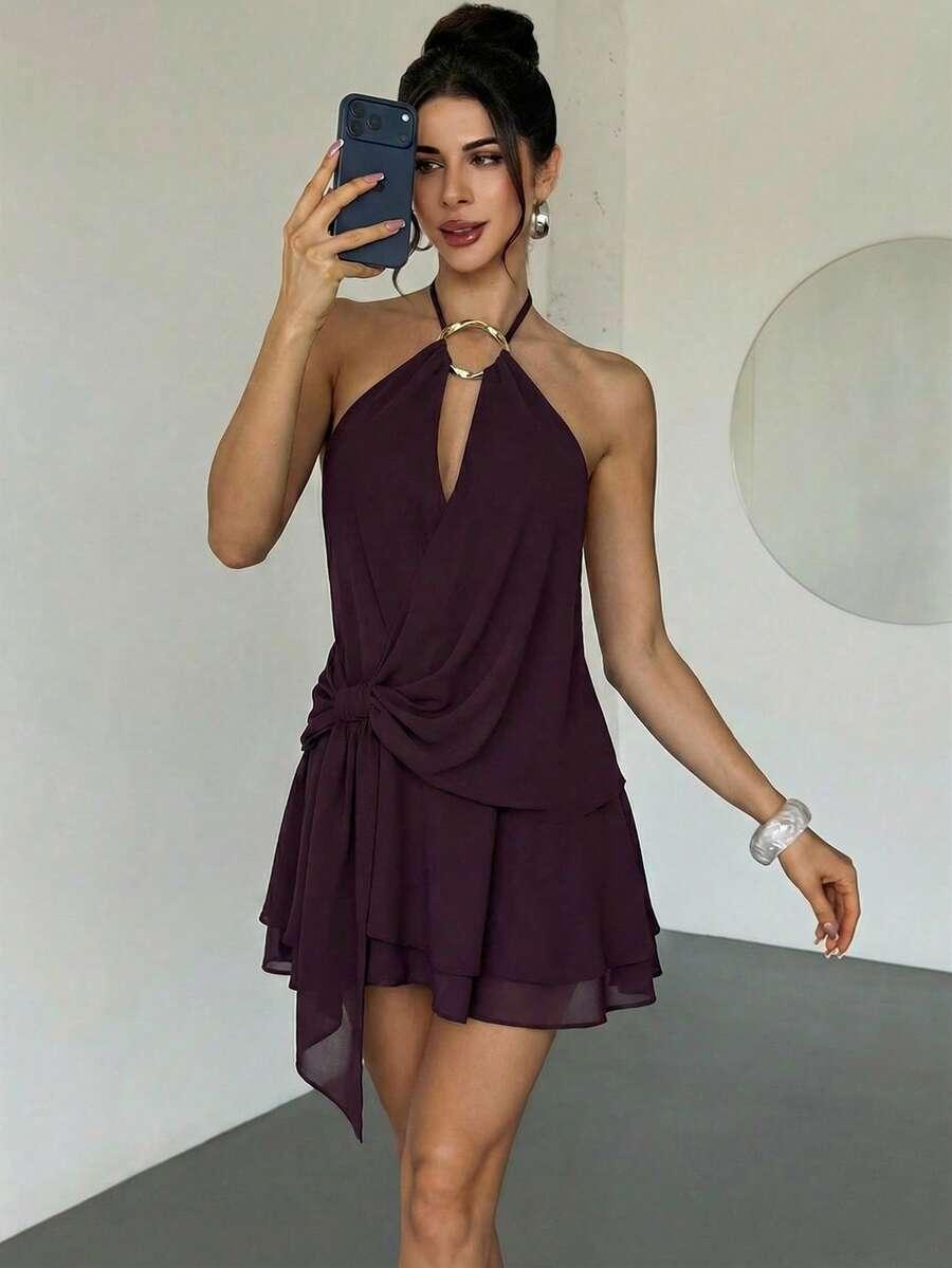 FIOLETOWA MINI SPÓDNICA 