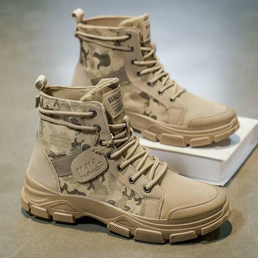 beżowe buty trekkingowe