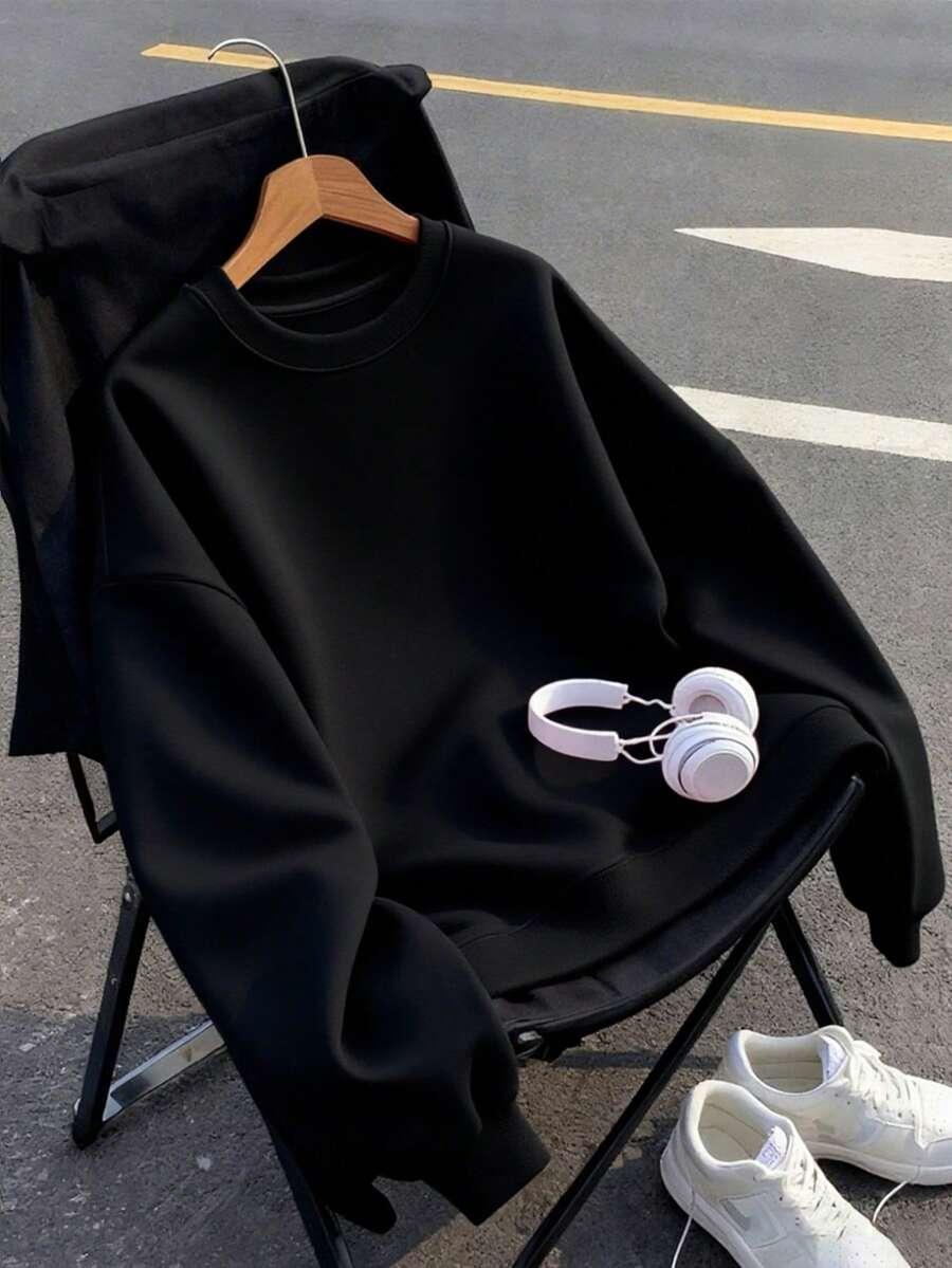 czarna bluza bez kaptura