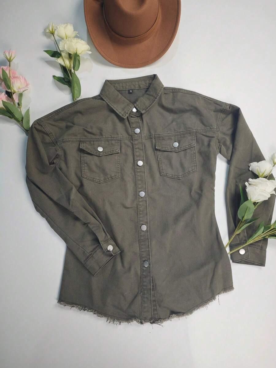 zielona kurtka jeans 