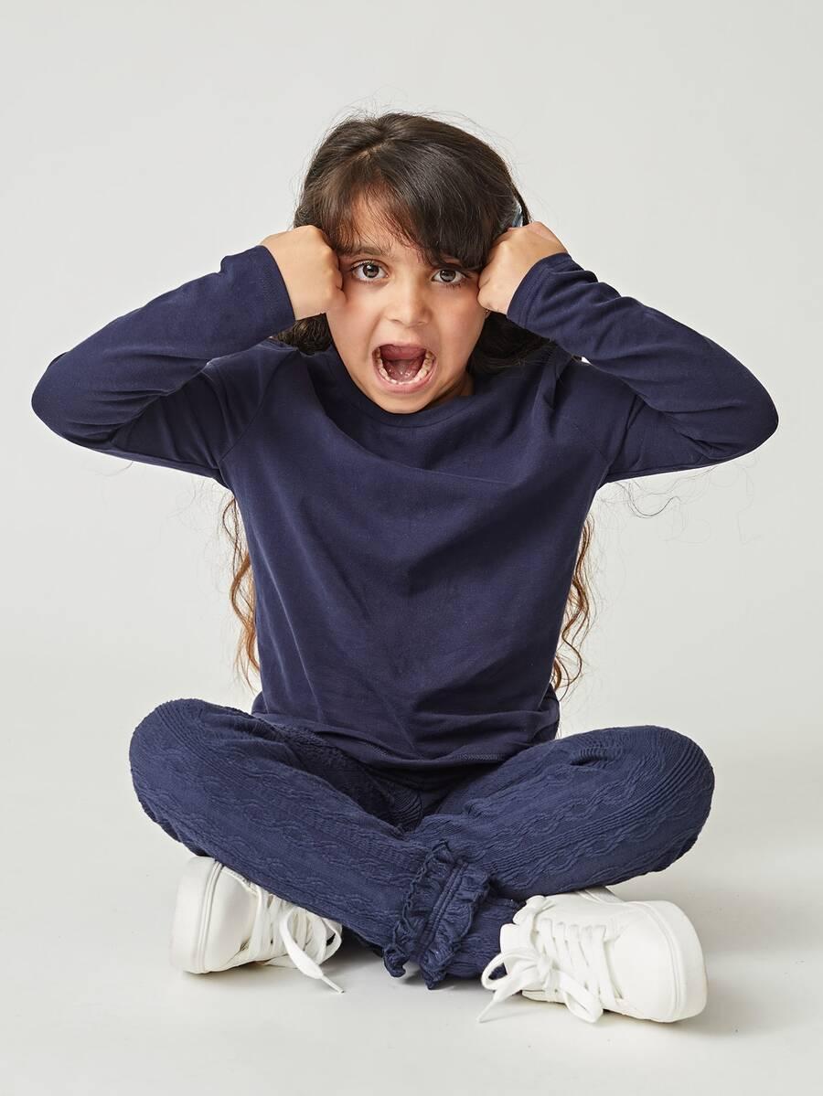 GRANATOWE LEGGINSY TEKSTURA 
