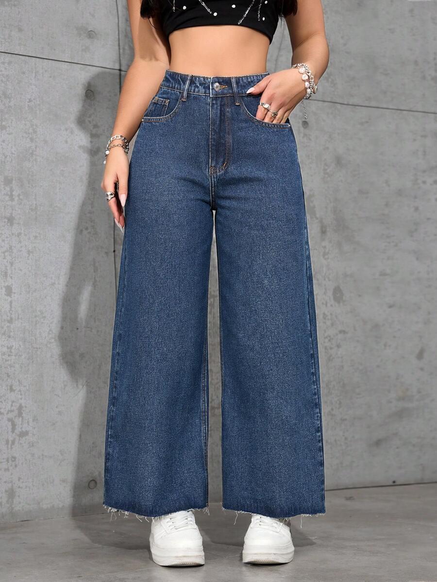SPODNIE JEANS PROSTE NOGAWKI 