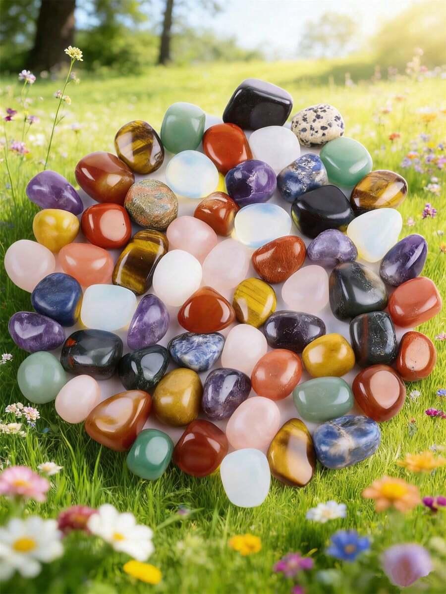 mix wielokolorowych kamyków 500g